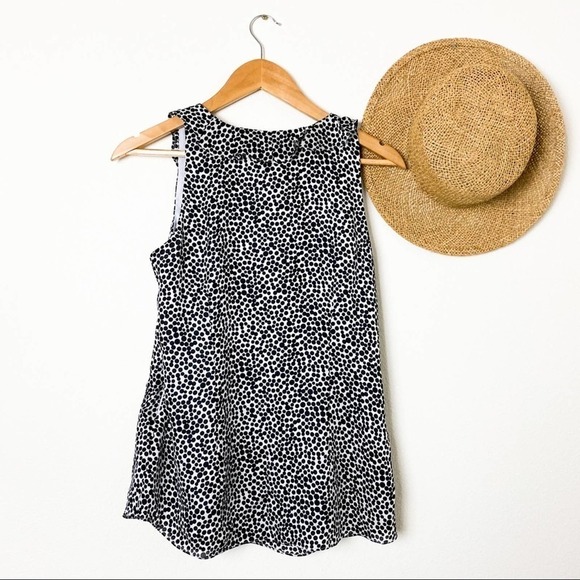 White House Black Market Polka Dot Ruffle Tank Top - Picture 3 of 13